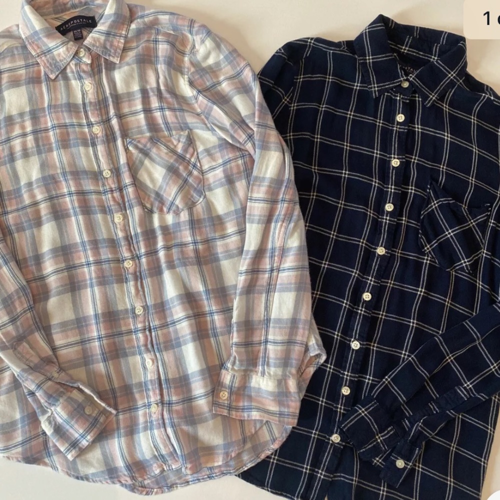 Women’s aeropostale super soft flannel Lot of 2 XS